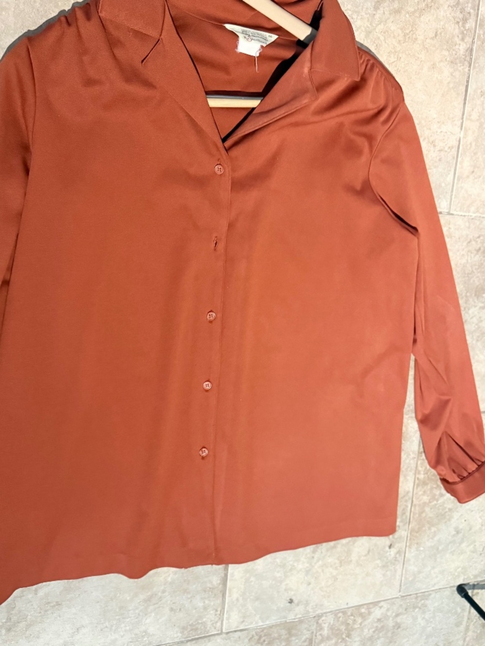 Vintage 70s Sears The Shirt rust-colored button-down shirt size 44